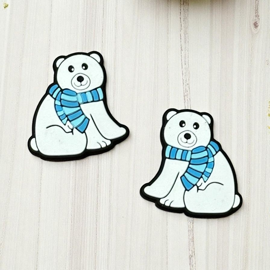 Christmas Winter Polar Bear Silicone Focal Bead