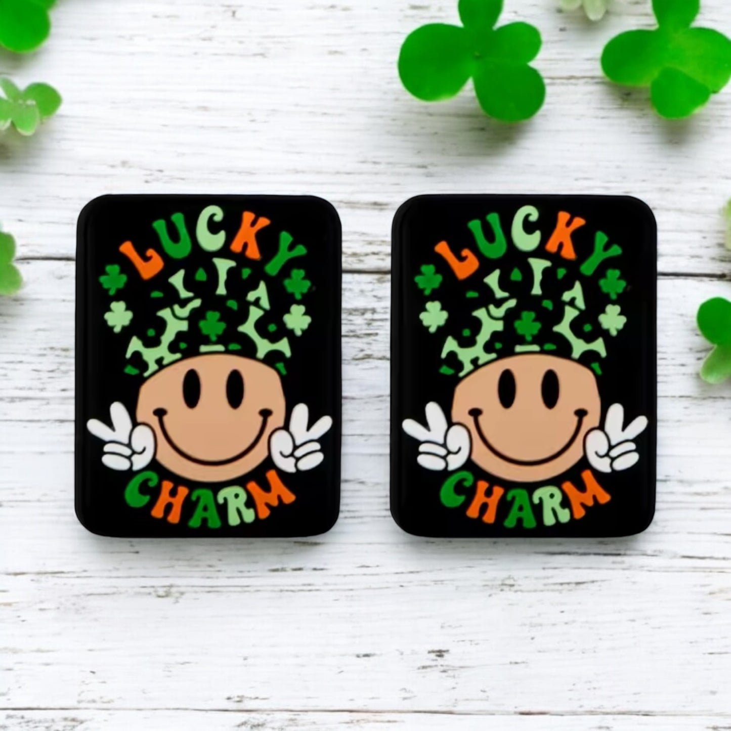 St. Patty’s Day Shamrock Lucky Charm Silicone Focal Bead