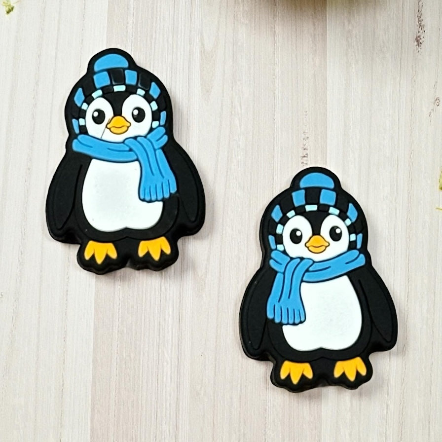 Christmas Winter Penguin Silicone Focal Bead