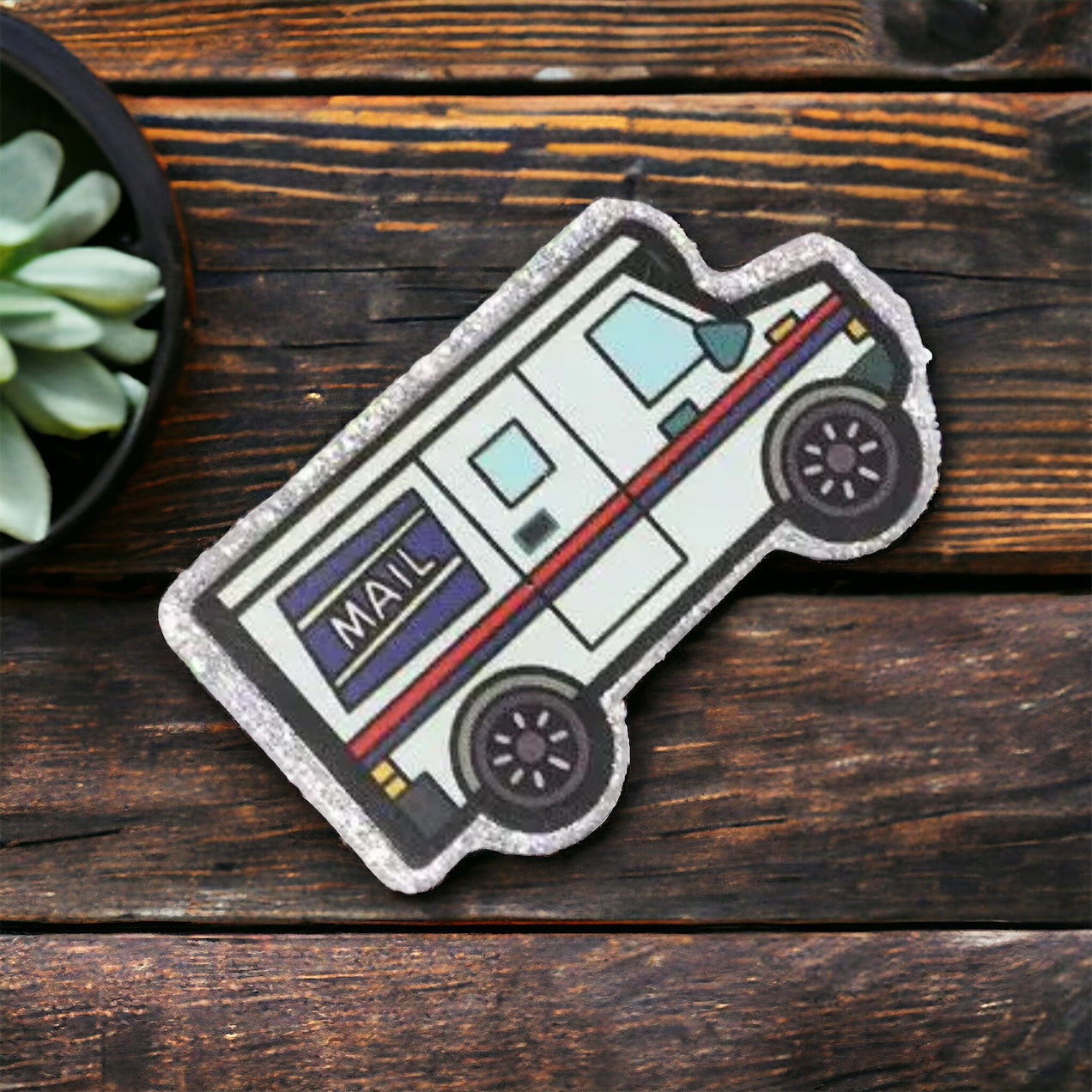 Post Office Acrylic Flatback Glitter