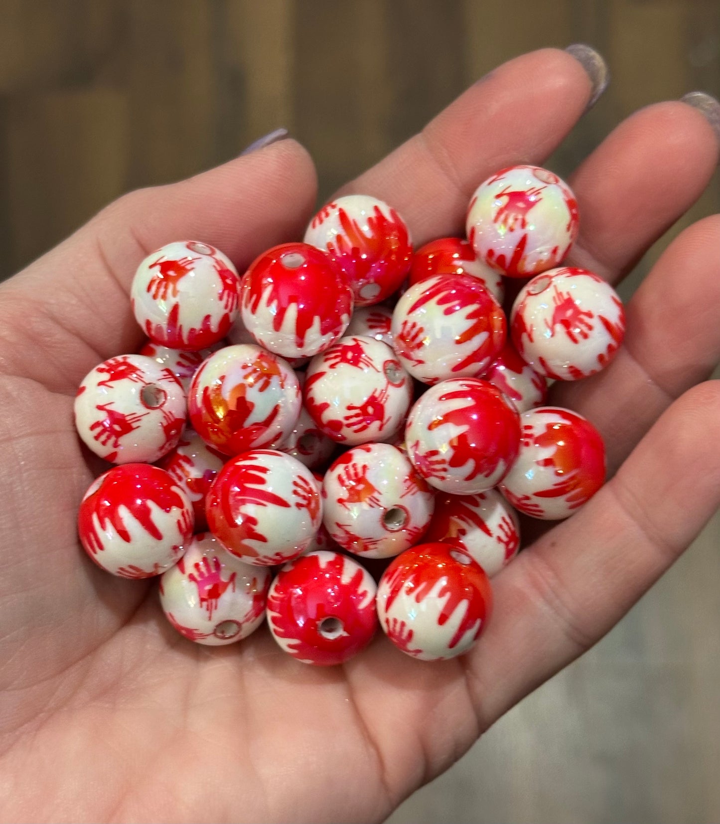 16mm Acrylic Halloween Horror Beads