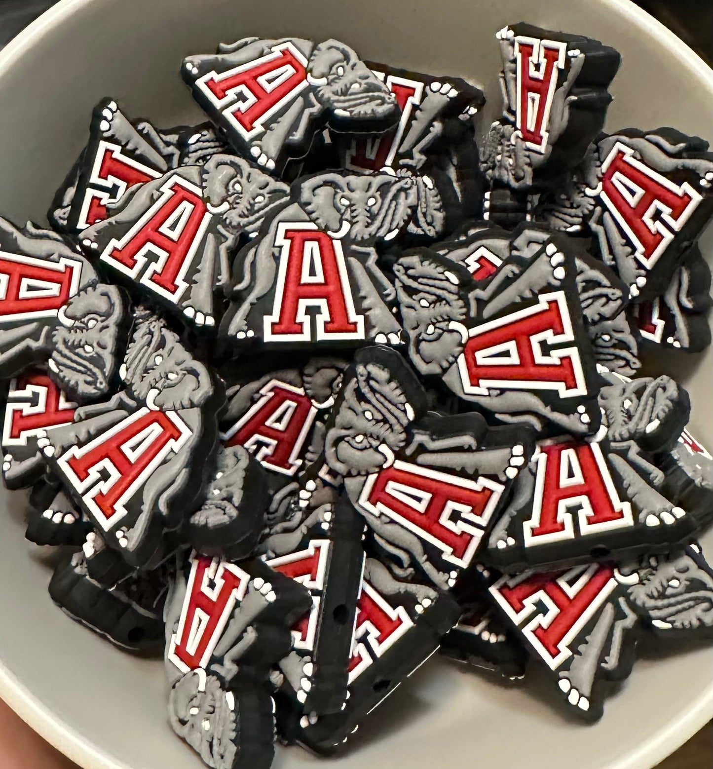 Football Alabama Silicone Focal Bead