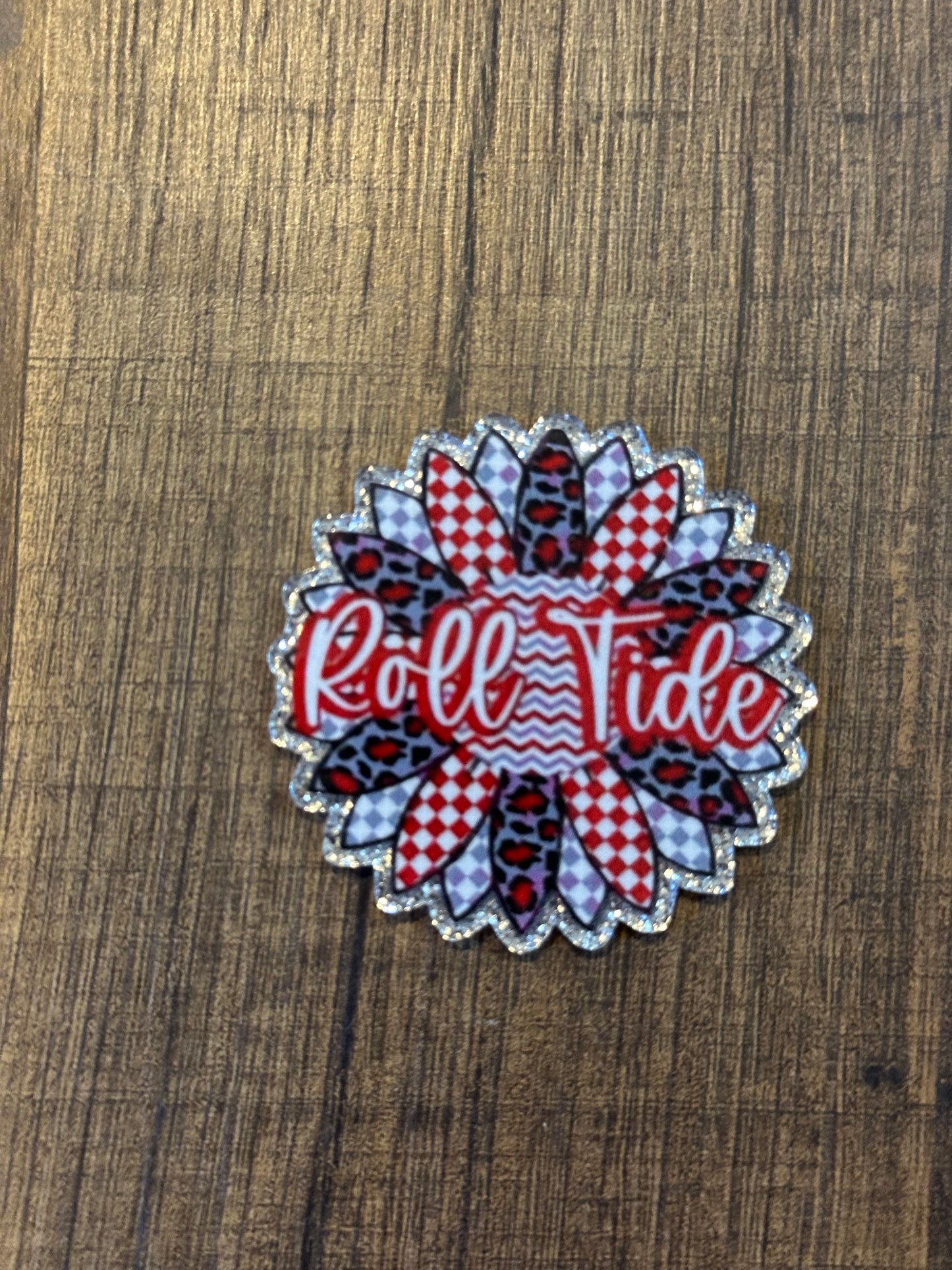 Alabama Football Acrylic Flatback Glitter
