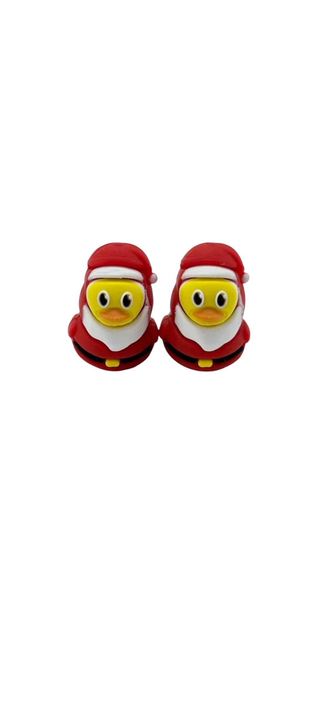 Christmas Santa Duck 3D Silicone Focal Bead