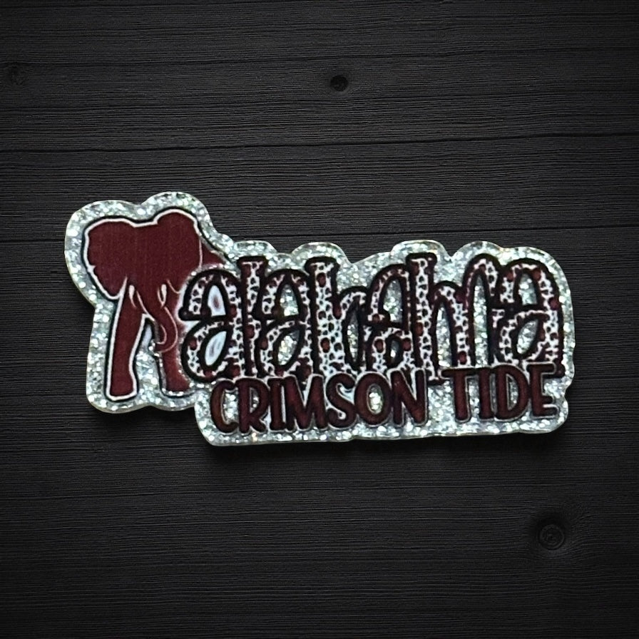 Alabama Football Acrylic Flatback Glitter