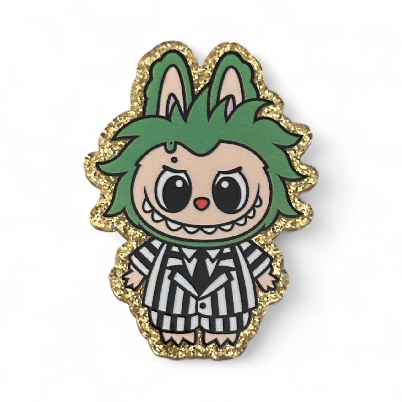 Labubu Halloween Beetlejuice Glitter Flatback