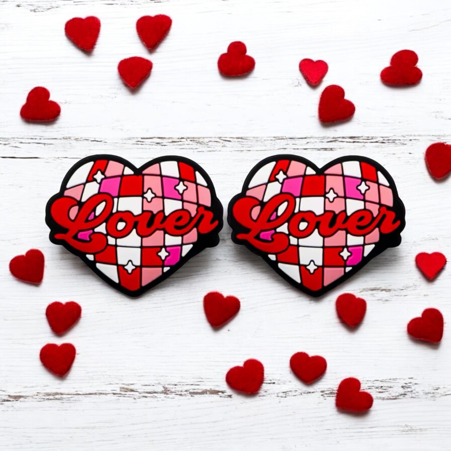 Valentine Heart Lover Silicone Focal Bead