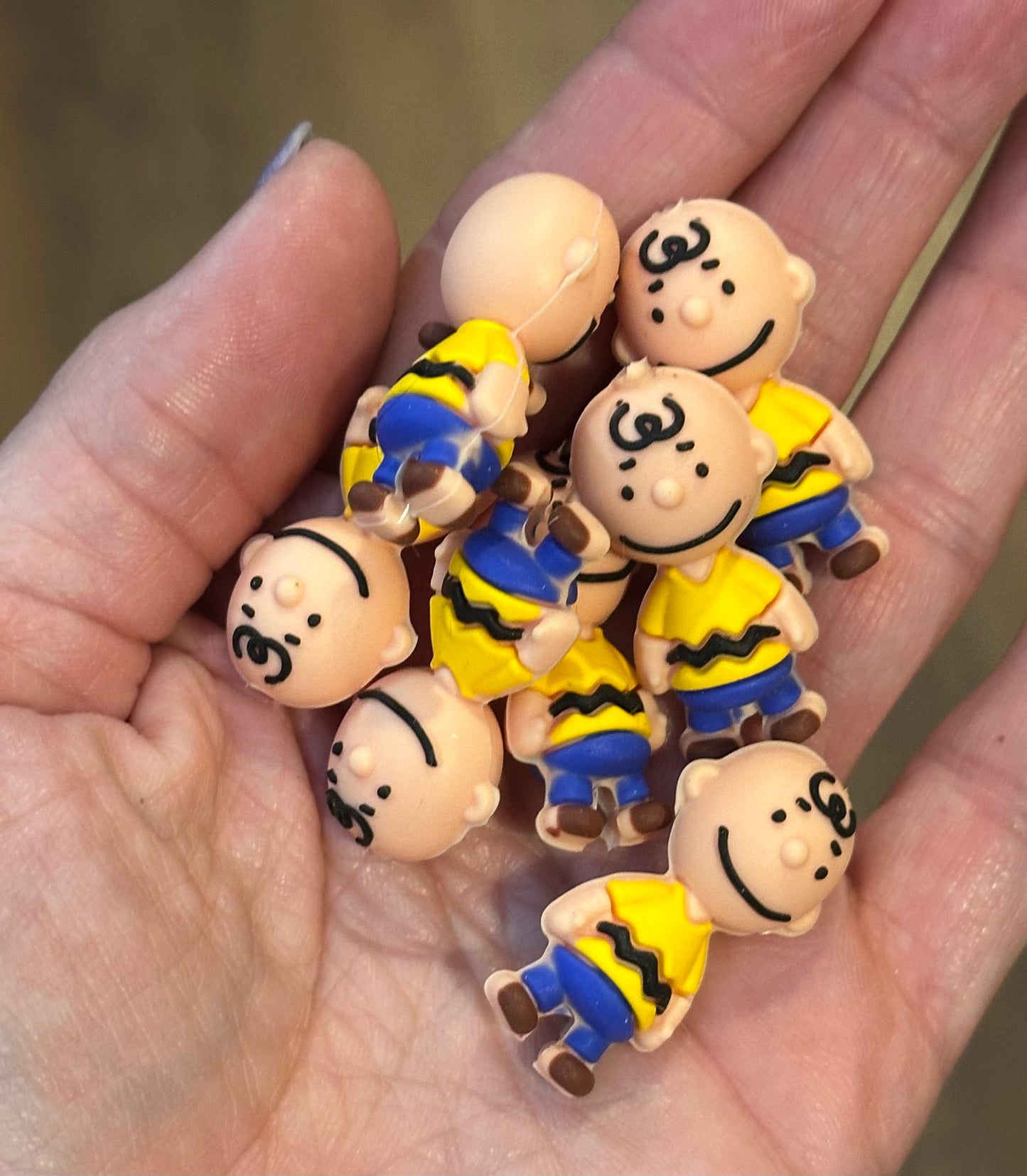 Peanuts Charlie Brown 3D Silicone Focal Bead