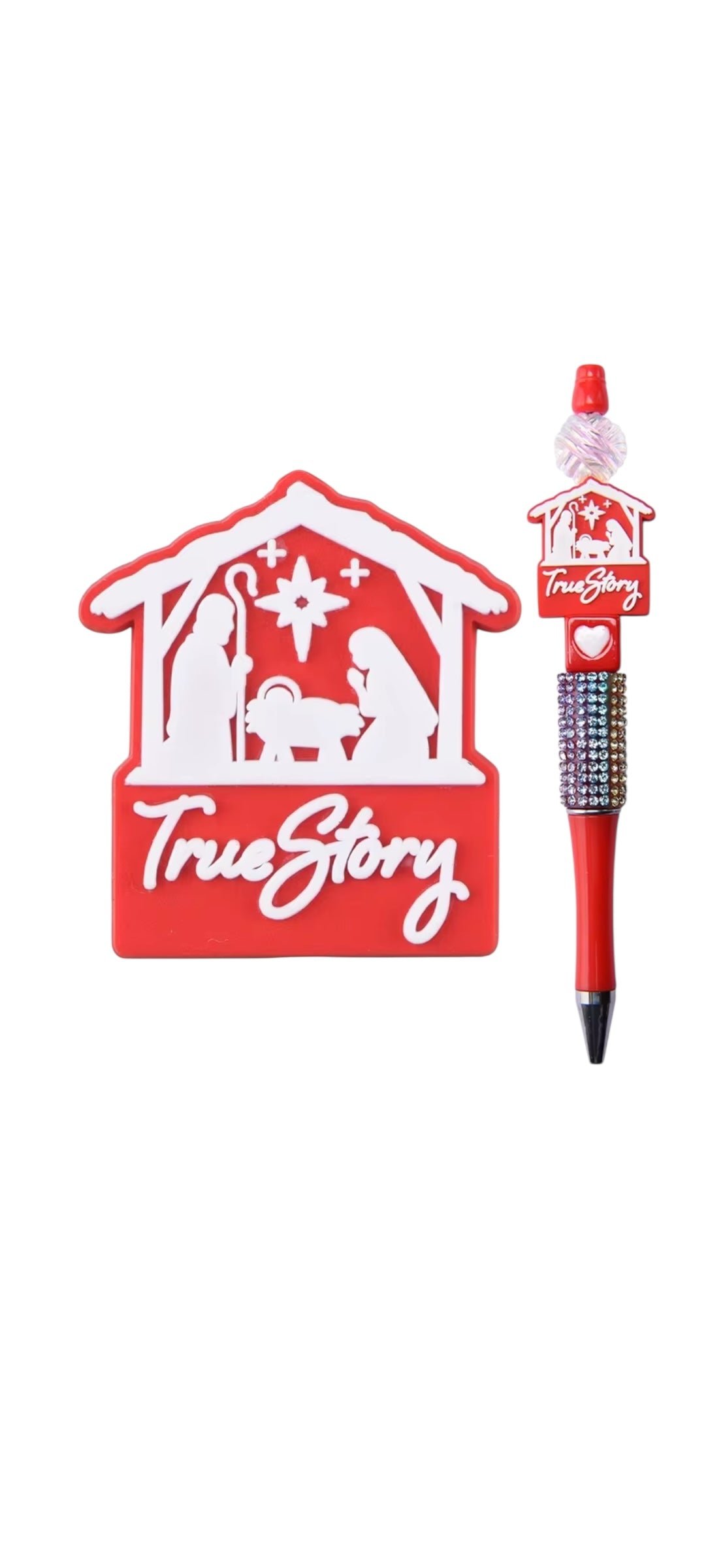 Christmas True Story Jesus Focal Bead