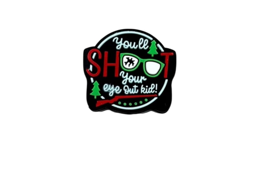 Christmas Story Shoot Your Eye Out Silicone Focal Bead