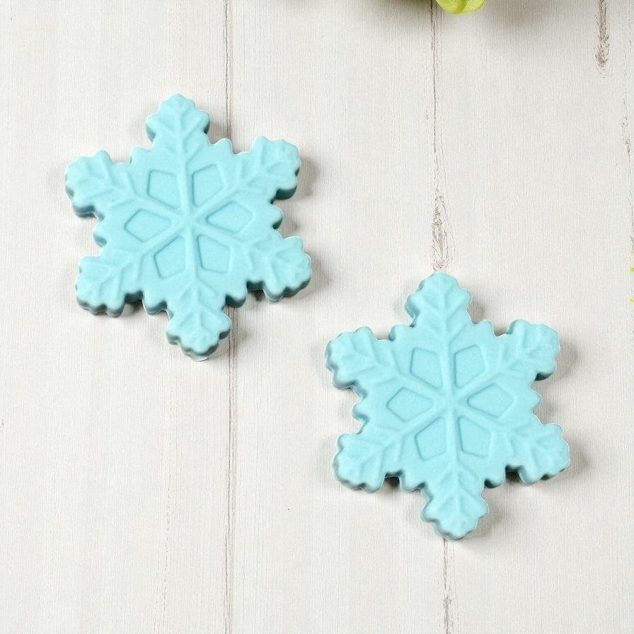 Christmas Snowflake Silicone Focal Bead