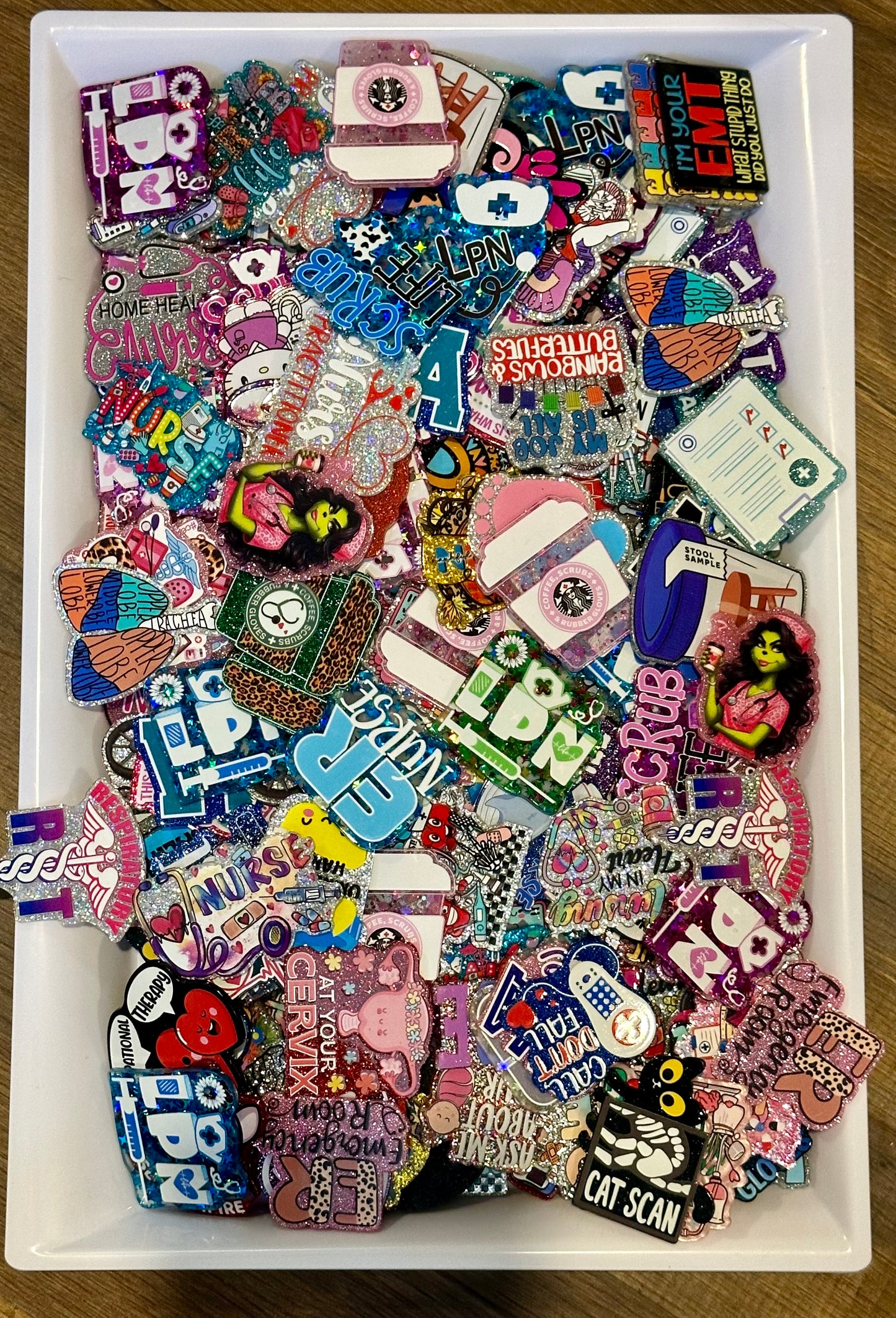 Medical Flatback Glitter Random Mix of 10