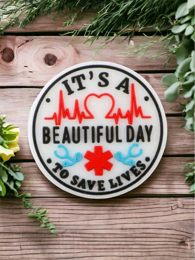 Beautiful Day Silicone Focal Bead