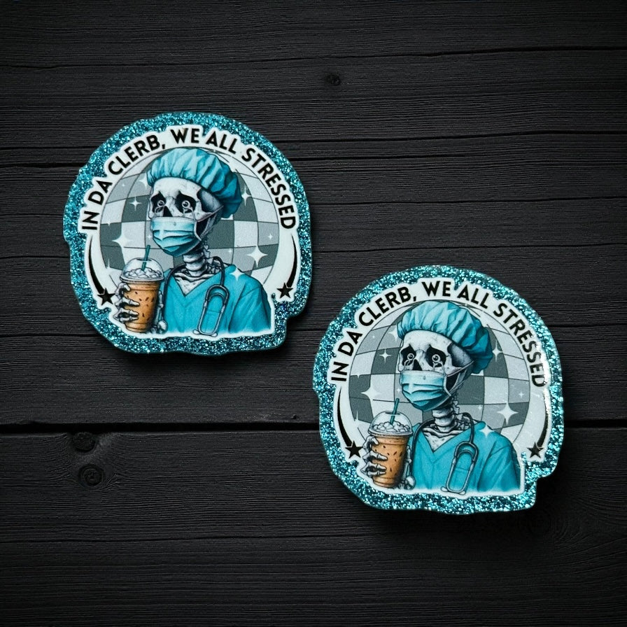 In Da Clerb Medical Nurse Glitter Acrylic Flatback