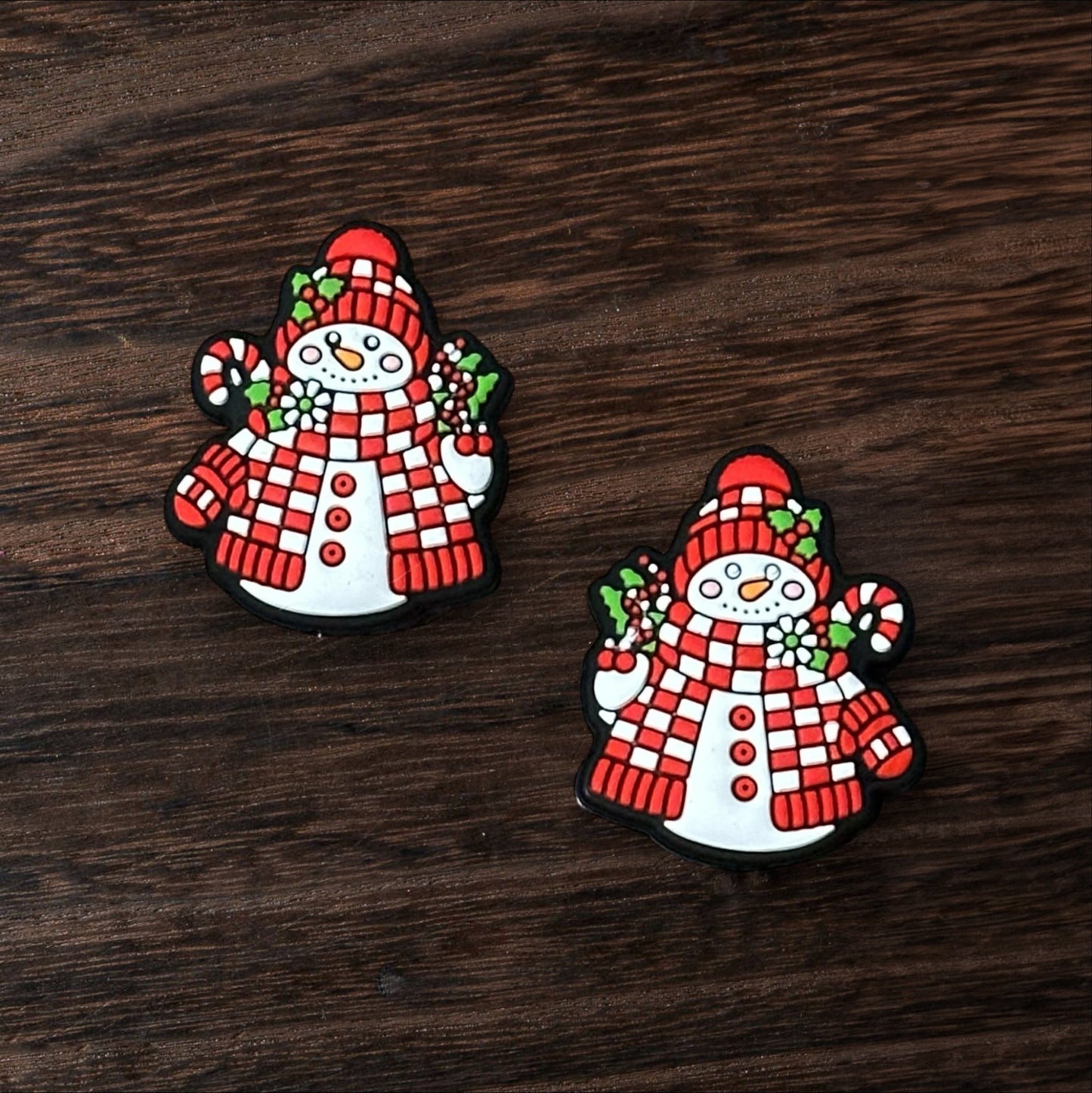 Christmas Snowman Silicone Focal Bead