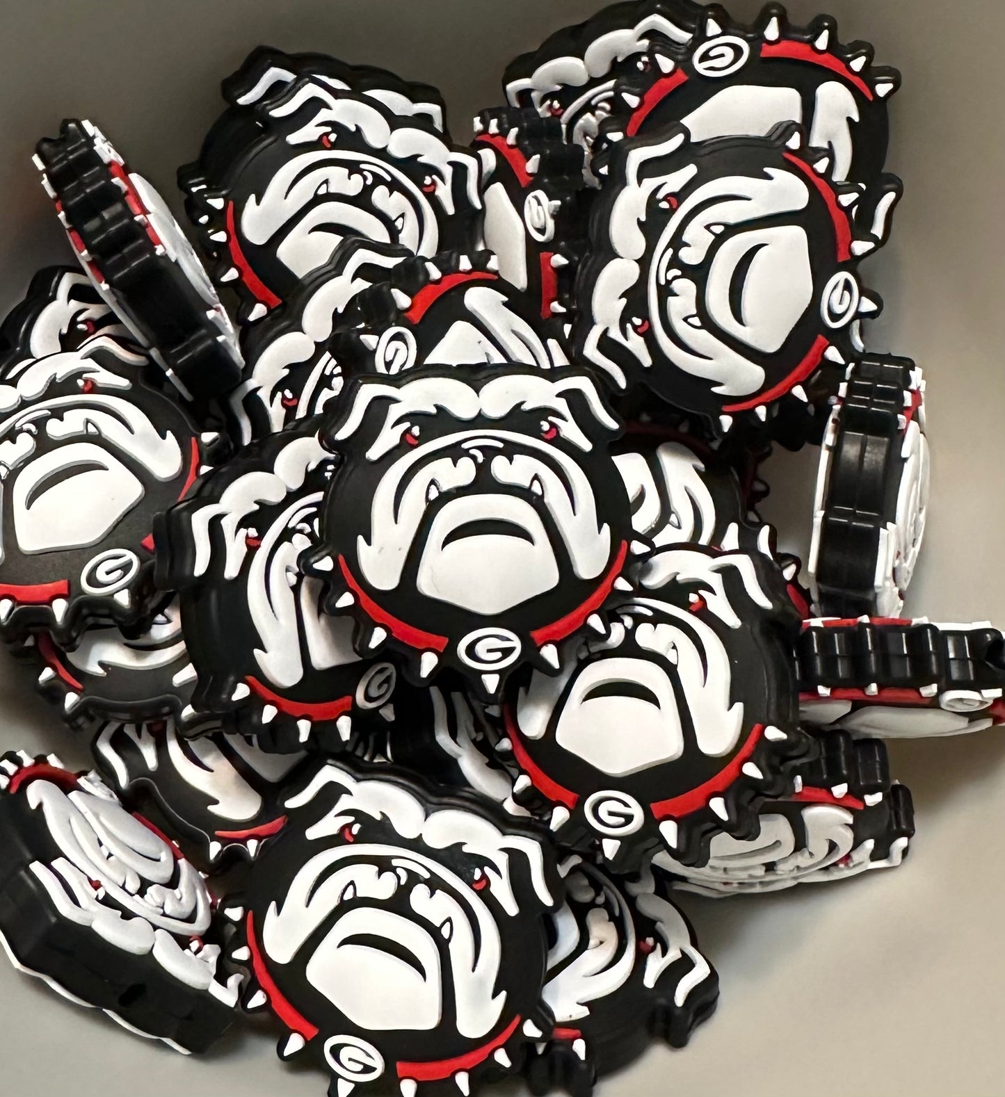 Football Georgia Silicone Focal Bead