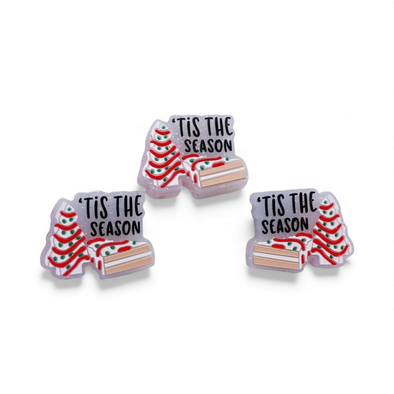 Christmas Tree Cake Tis the Season Silicone Focal Bead