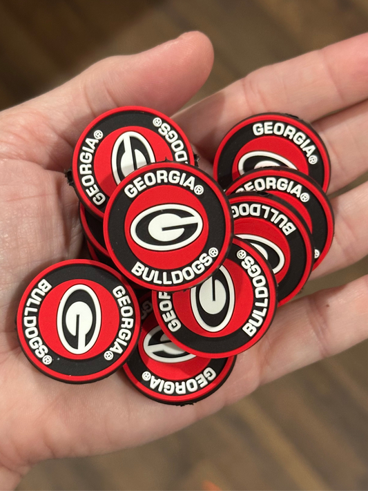 Football Georgia Silicone Focal Bead
