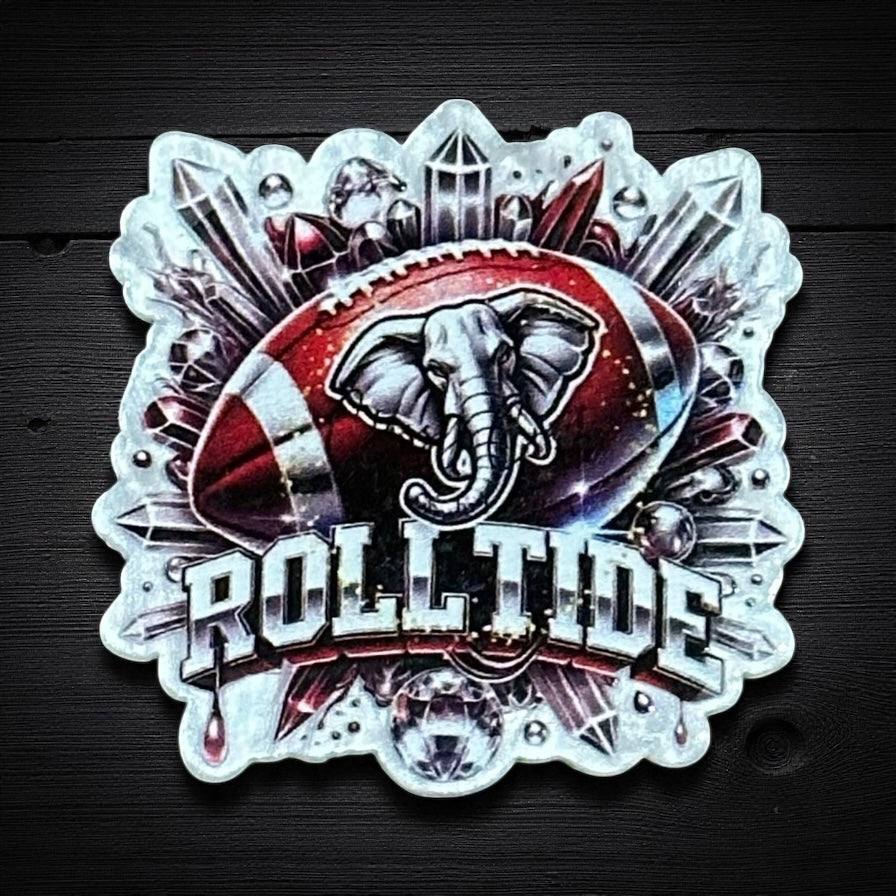 Alabama Football Acrylic Flatback Glitter