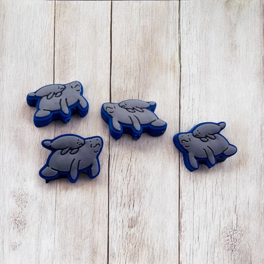 Manatee Ocean Silicone Focal Bead