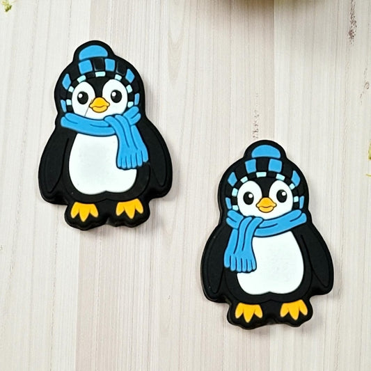 Christmas Winter Penguin Silicone Focal Bead