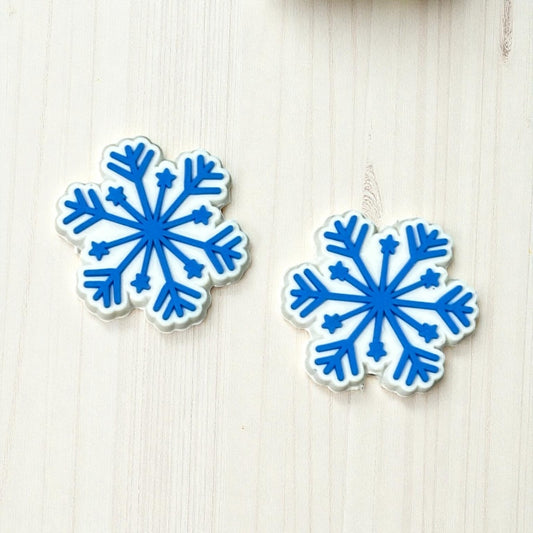 Christmas Snowflake Silicone Focal Bead