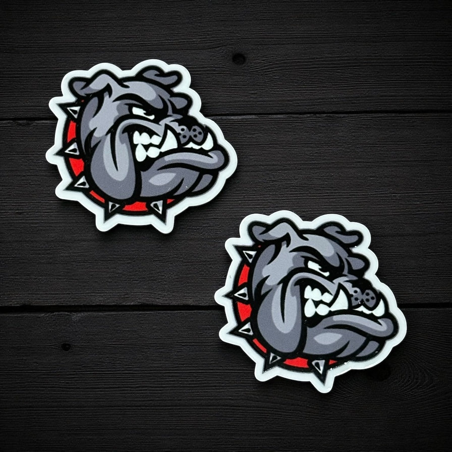 Bulldog Glitter Acrylic Flatback