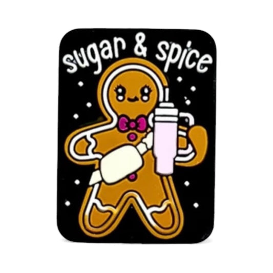 Christmas Gingerbread Man Silicone Focal Bead