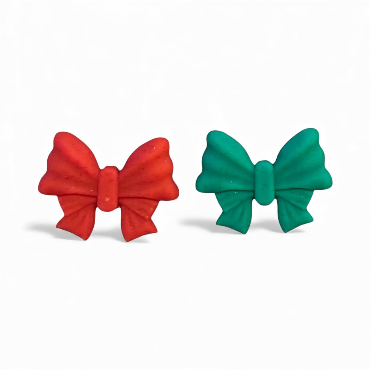 Christmas Bow Silicone Focal Bead