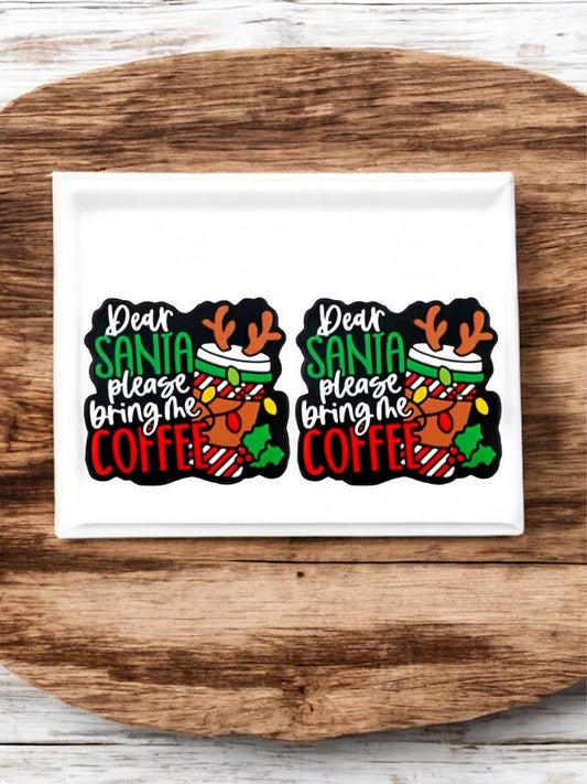 Christmas Coffee Silicone Focal Bead