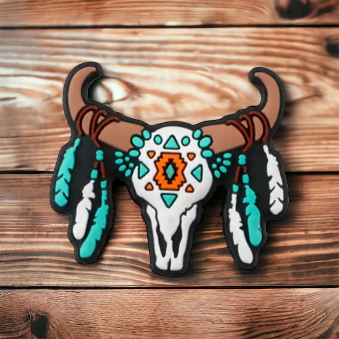Western Cow Skull Silicone Focal Bead