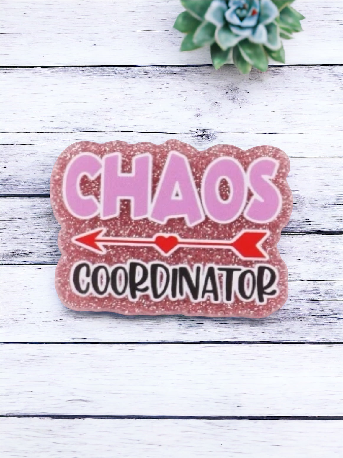 Chaos Coordinator Acrylic Flatback Glitter