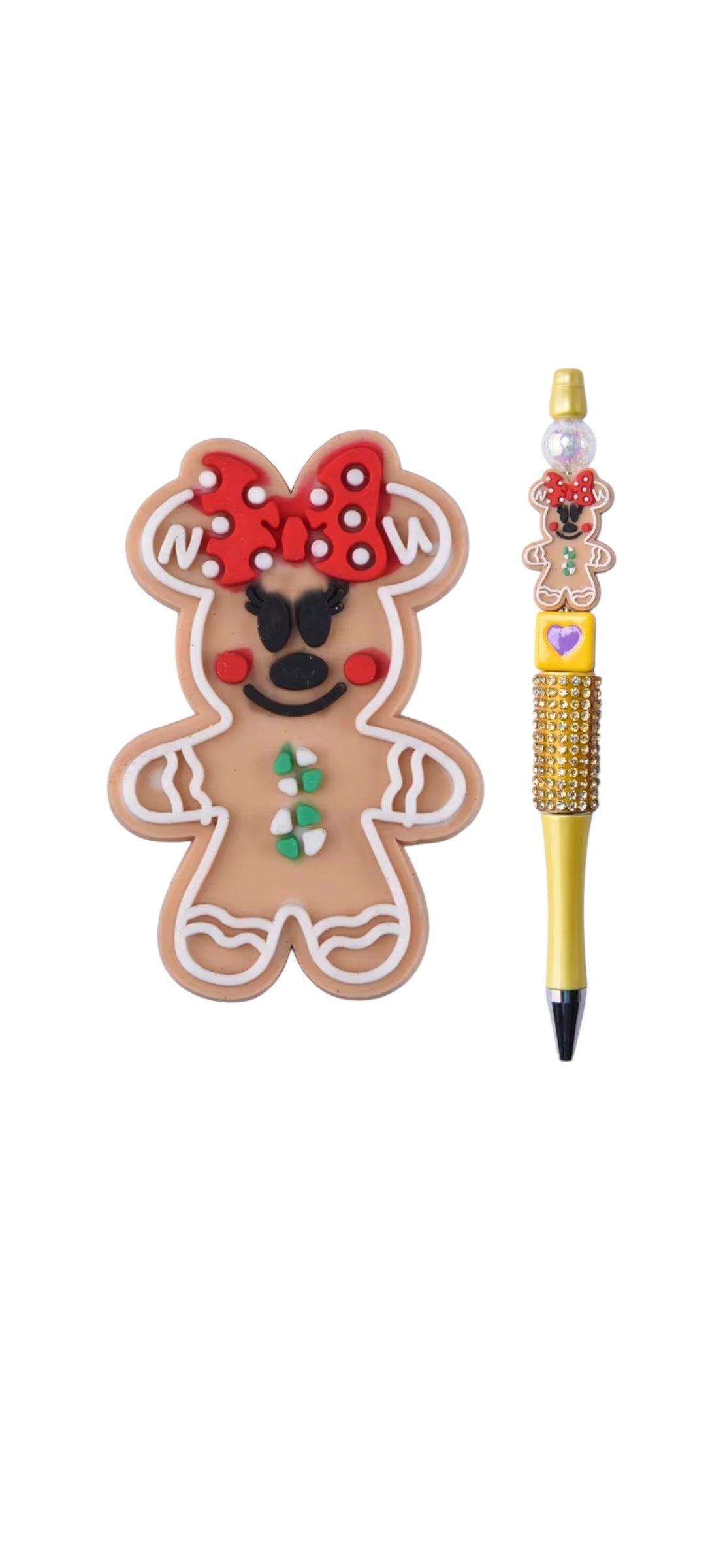 Christmas Gingerbread Mouse Focal Bead