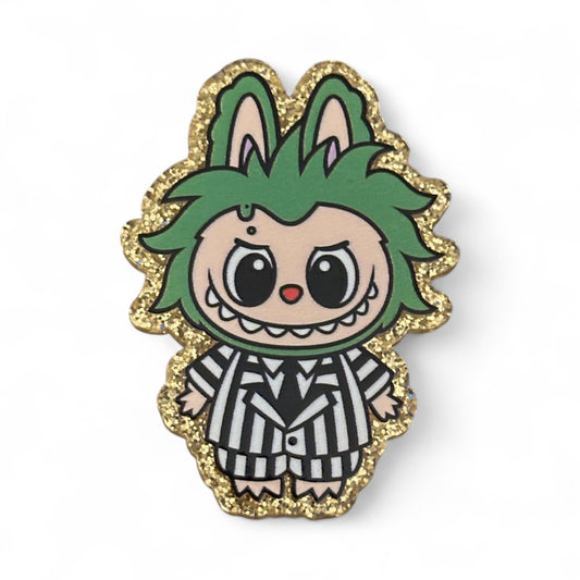 Labubu Halloween Beetlejuice Glitter Flatback