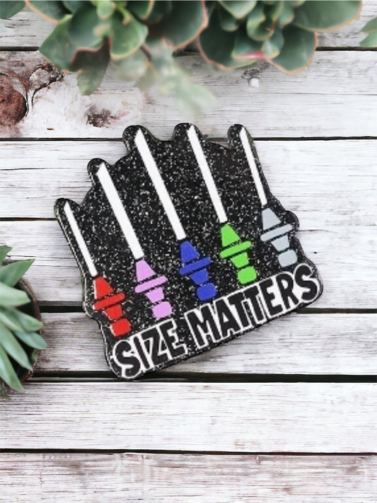 Size Matters Acrylic Flatback Glitter