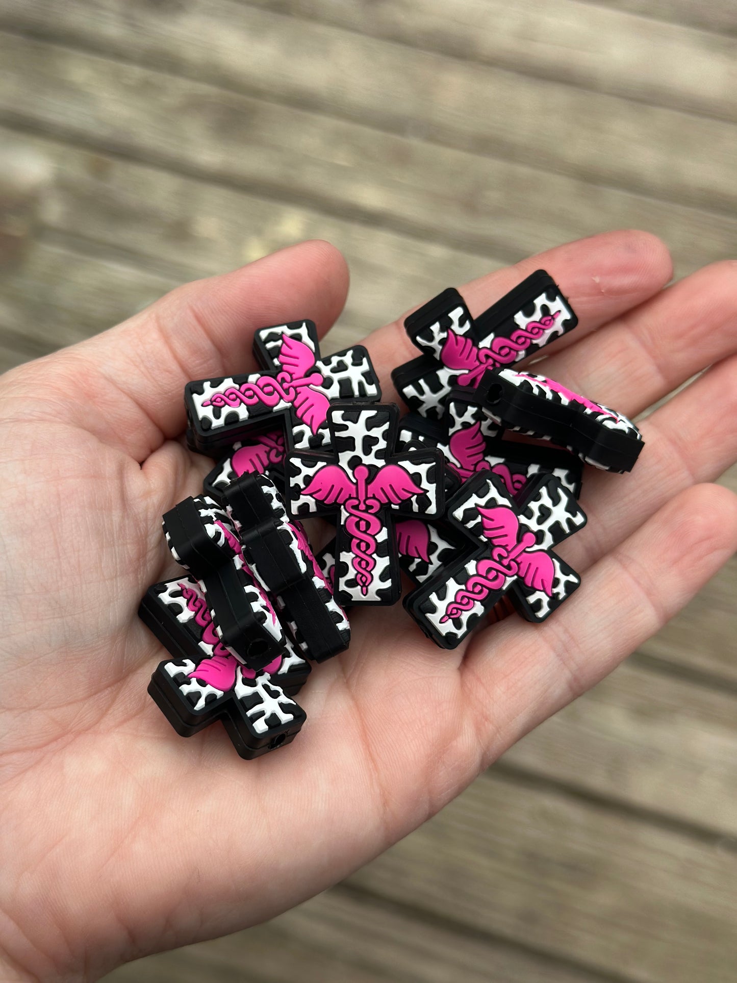 Medical Cross Silicone Focal Bead