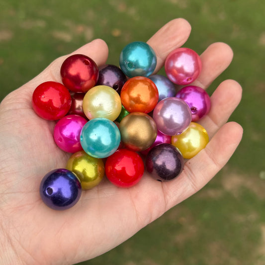 20mm Acrylic Bubblegum Pearl Beads Mix