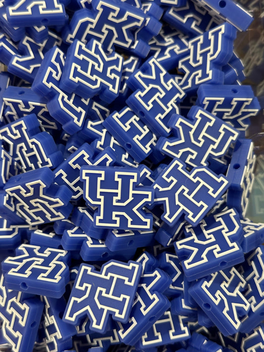 College Football Kentucky Silicone Focal Bead
