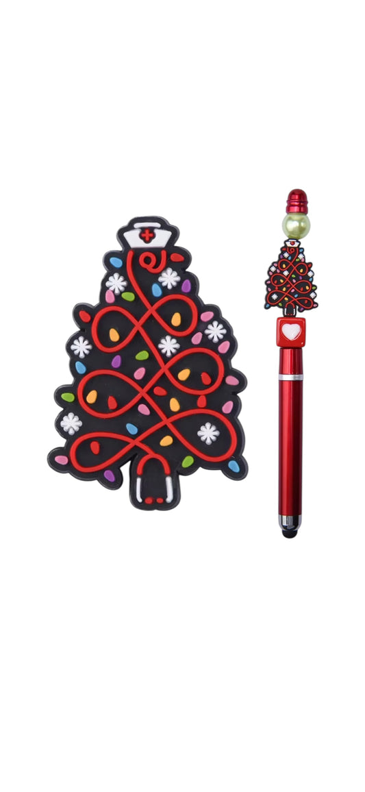 Christmas Tree Medical Nurse Focal Bead