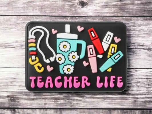 Teacher Life Silicone Focal Bead