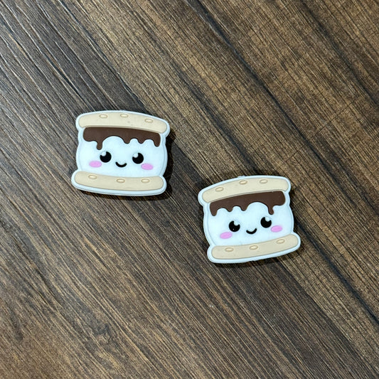 S’mores Marshmallow Silicone Focal Bead