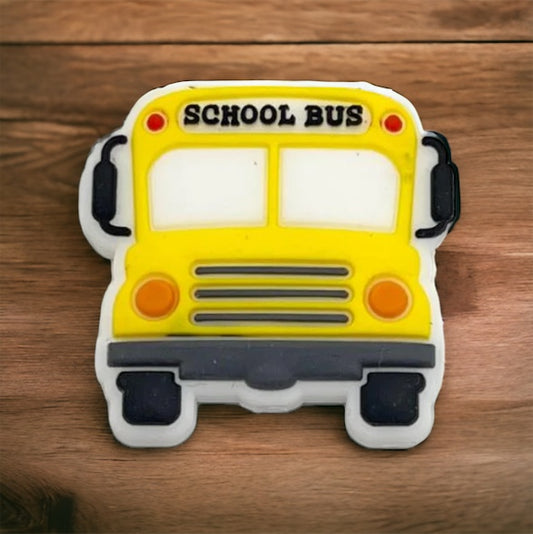 School Bus Silicone Focal Bead