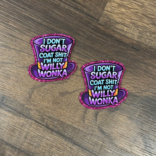 Wonka Sugar Coat Glitter Acrylic Flatback