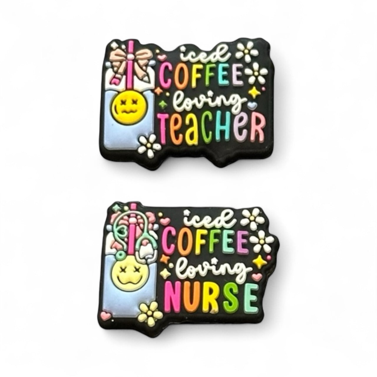 Coffee Loving Nurse Teacher Silicone Focal Bead