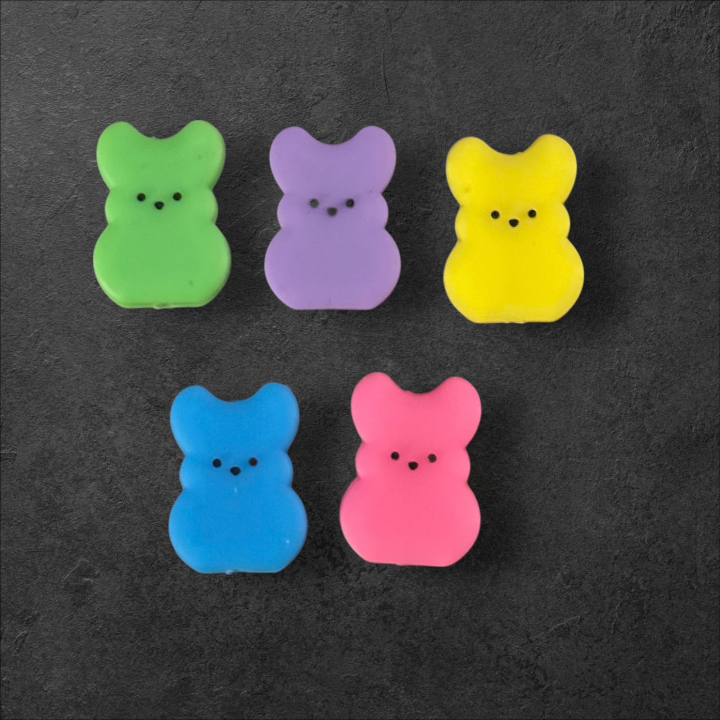 Easter Peeps Bunny Silicone Focal Bead