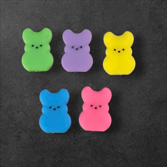 Easter Peeps Bunny Silicone Focal Bead