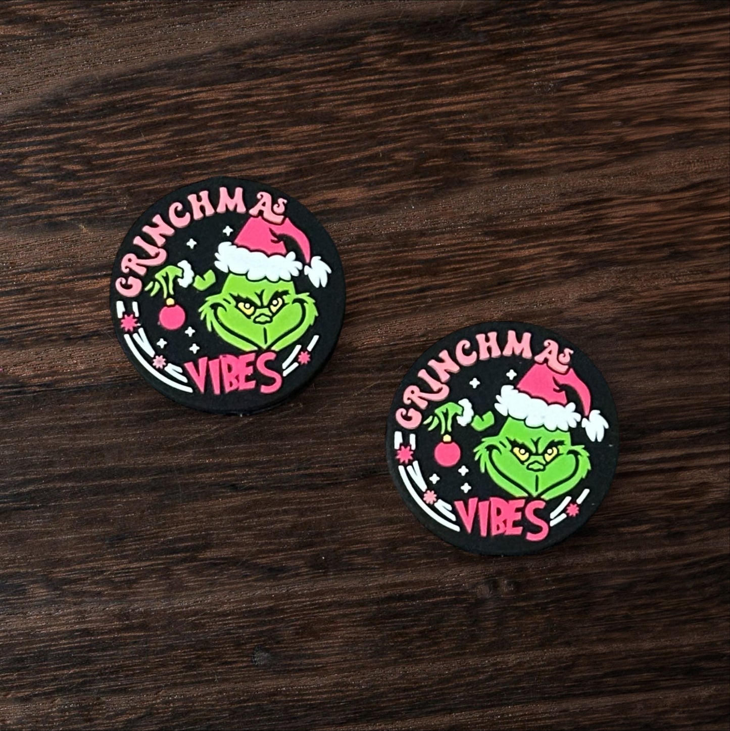 Christmas Grinchmas Vibes Silicone Focal Bead