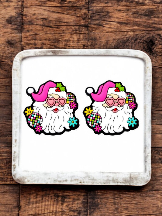 Christmas Santa Retro Silicone Focal Bead