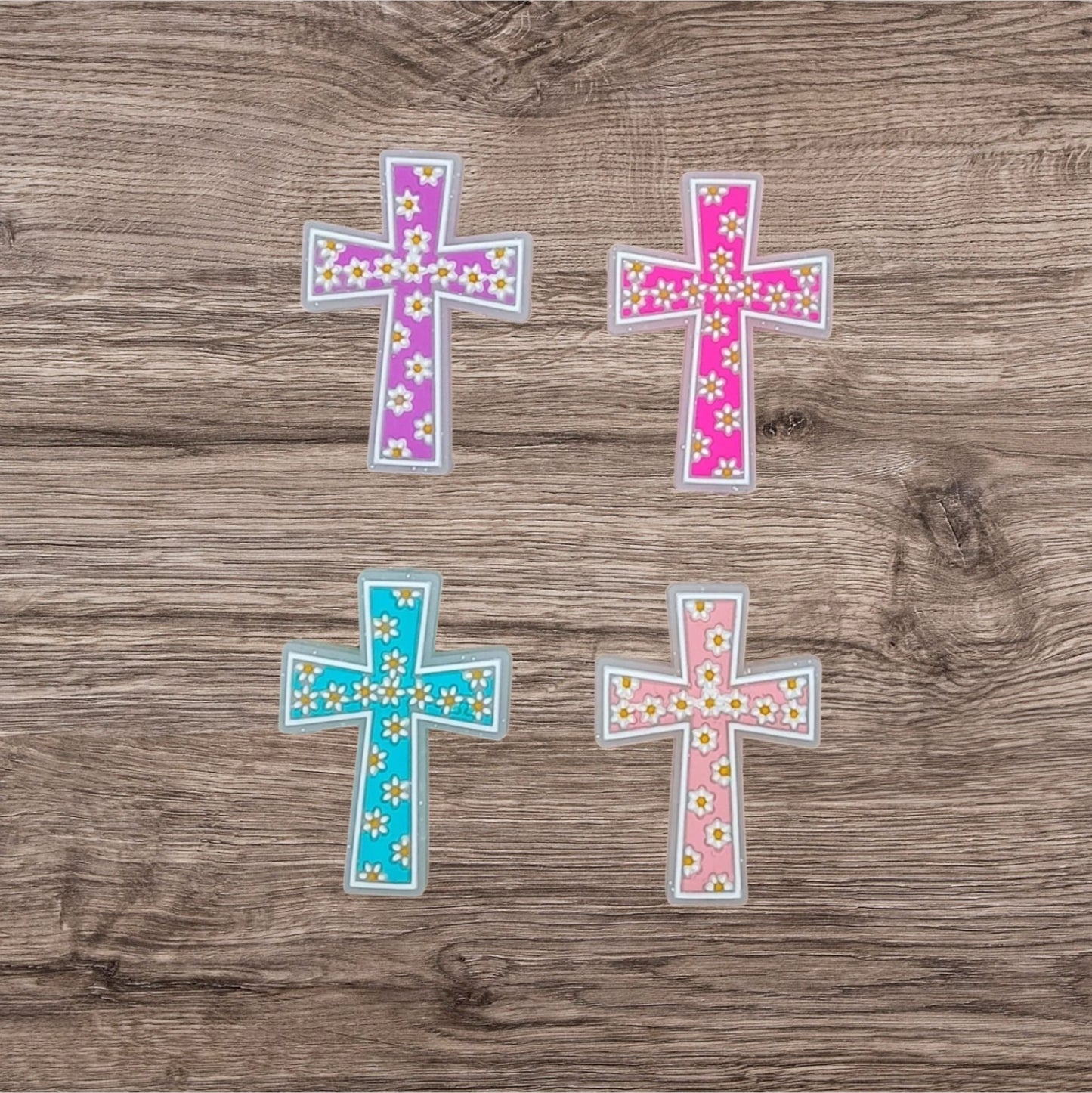 Cross Silicone Focal Bead