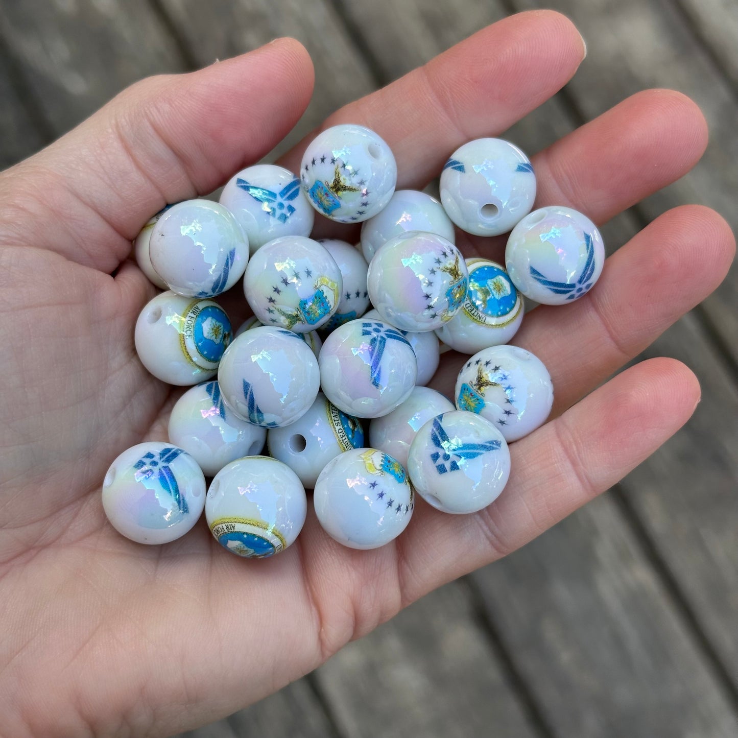 Military 16mm Acrylic Beads